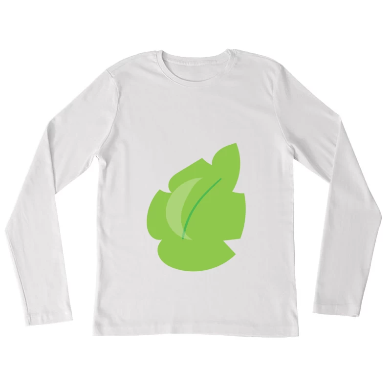 Icône de feuille verte Femme Manches Longues T-Shirt