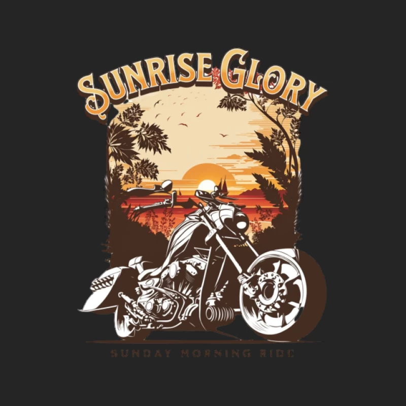 Balade en moto au lever du soleil Femme Sweat-shirt à enfiler