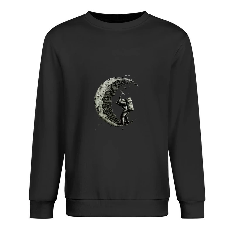 Astronaut bearbeitet Mond Herren Pullover Sweatshirt