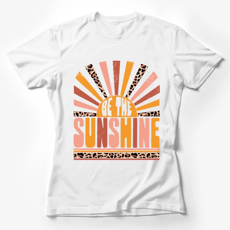 Sei der Sonnenschein mit Leopardenmuster Damen T-Shirt