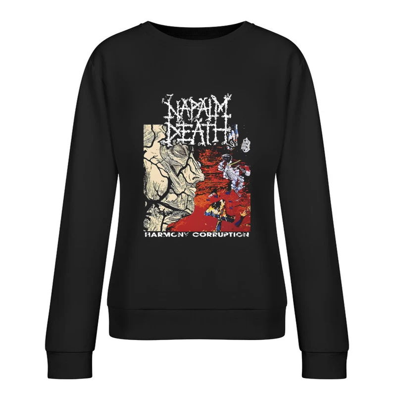 Napalm Death Harmony Coruption Female Pullover Sweatshirt