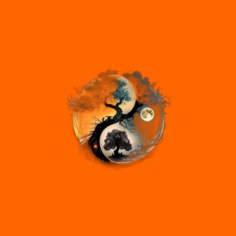Yin Yang Tree Art Desk Mat