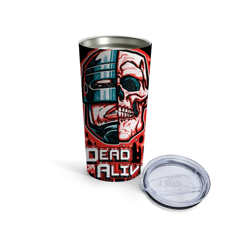 Robot Skull Graphic Art Travel Mug