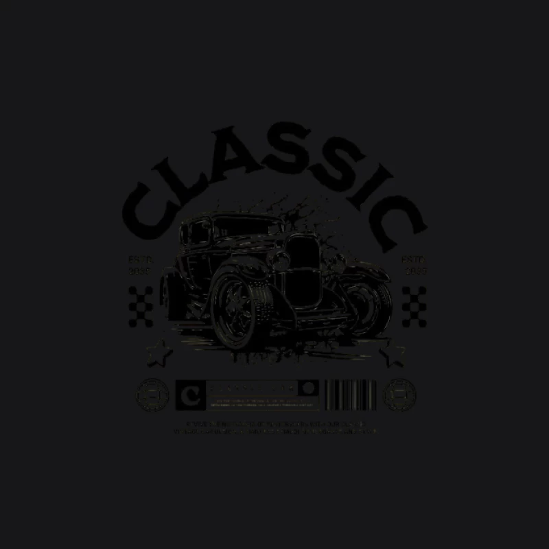 Design de voiture classique en style rétro Homme Sweat à capuche