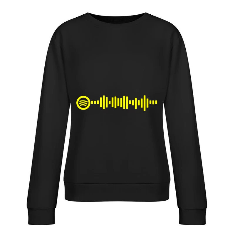 Spotify Code in Gelb Damen Pullover Sweatshirt