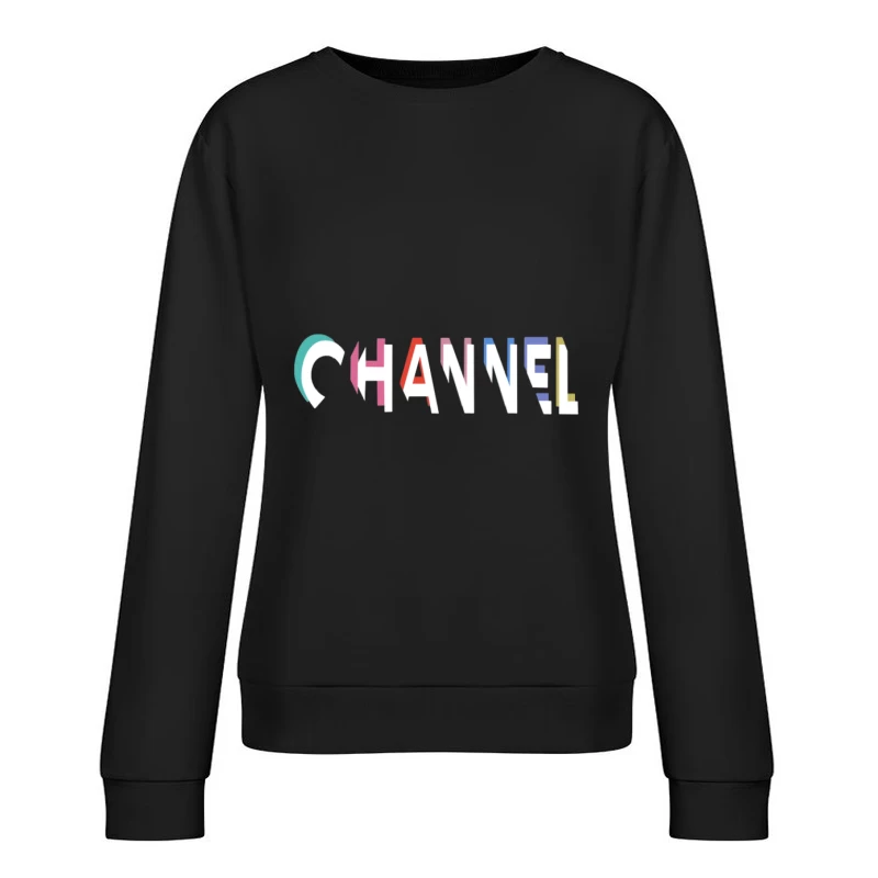 Texte de chaîne coloré Femme Sweat-shirt à enfiler