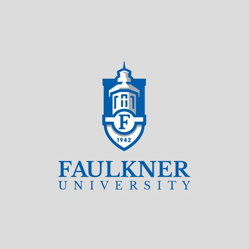 Faulkner University Logo - Educational Shield with Church Spire Design from 1942 Baseball Cap