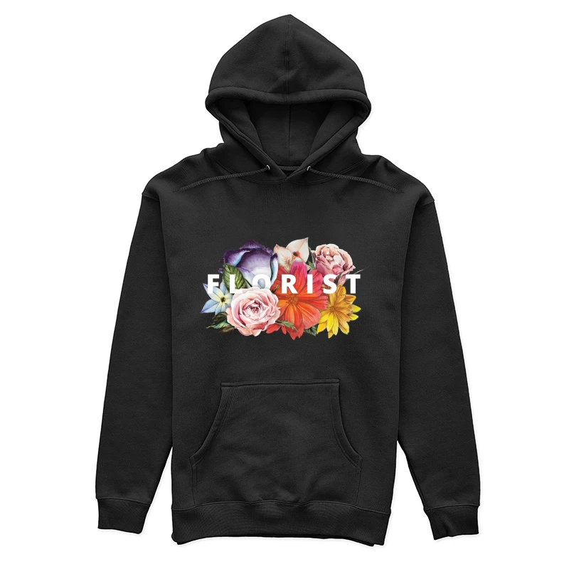 Floraler Schriftzug Damen Pullover Hoodie