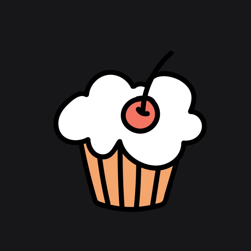 Cupcake avec Cerise Dessinée à la Main Homme Sweat à capuche