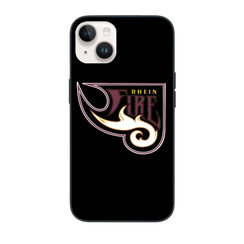 Rhein Fire Professional Football Team Logo with Stylized Flame Design iPhone Case