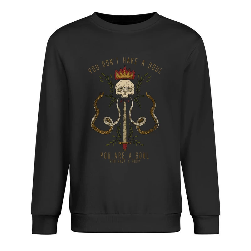 Concept de l'âme avec crâne et serpents Homme Sweat-shirt à enfiler