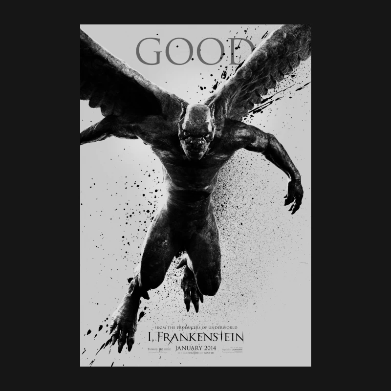 Gothic Horror: Winged Frankenstein Monster Movie Poster Female Long Sleeve T-Shirt