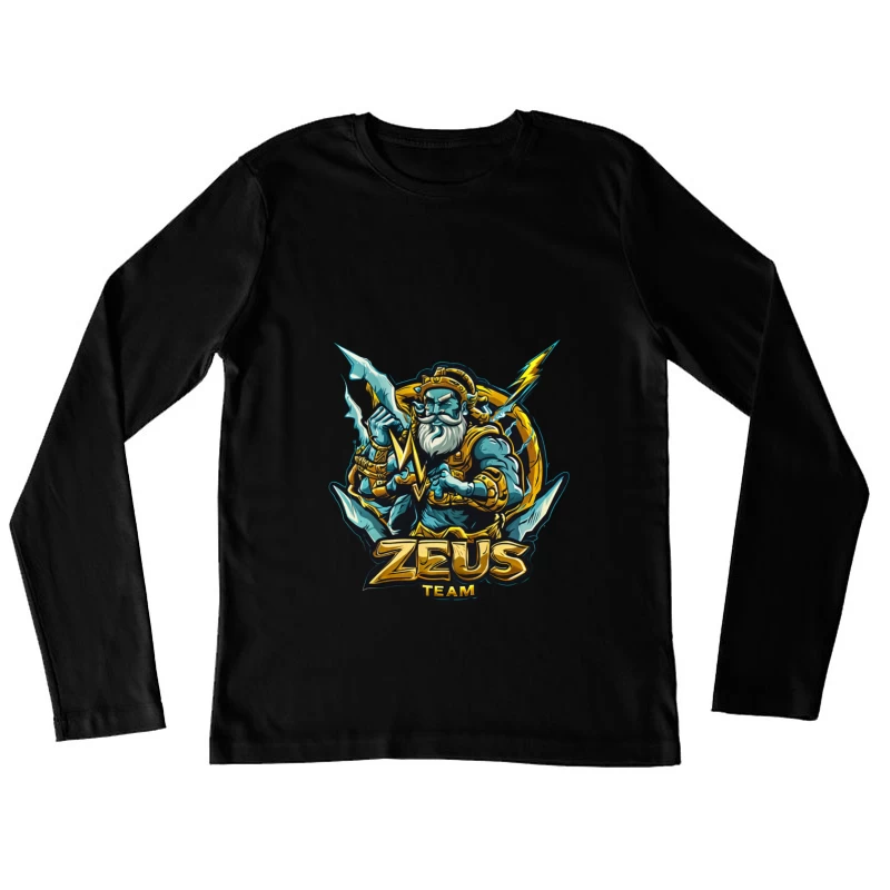 Zeus Team Logo Illustration Female Long Sleeve T-Shirt