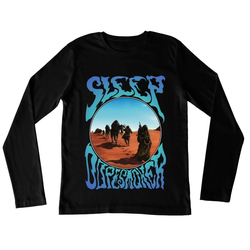 Desert Caravan Through Psychedelic Portal Female Long Sleeve T-Shirt