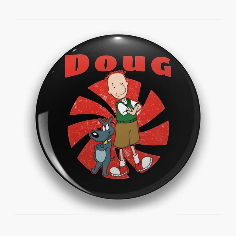 Doug and Porkchop: Classic Nickelodeon Cartoon Characters Pin