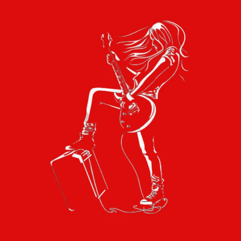 Rock Guitarist Illustration Male Tank Top
