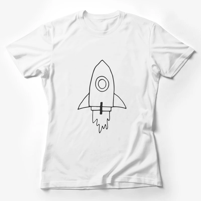 Illustration de fusée minimaliste Femme T-Shirt