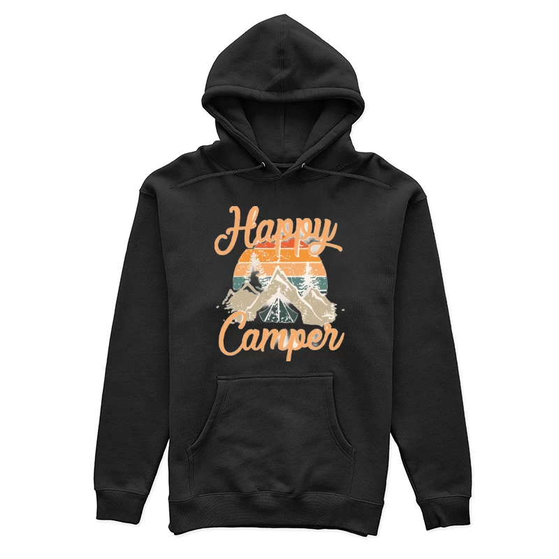 Glücklicher Camper Design mit Bergen und Sonnenuntergang Damen Pullover Hoodie