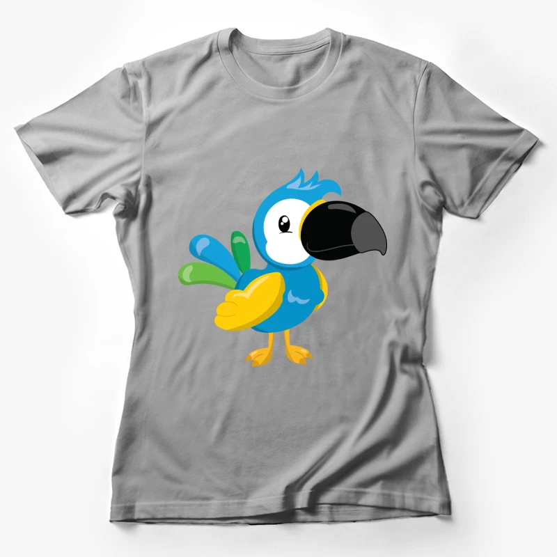 Perroquet coloré en dessin animé Femme T-Shirt