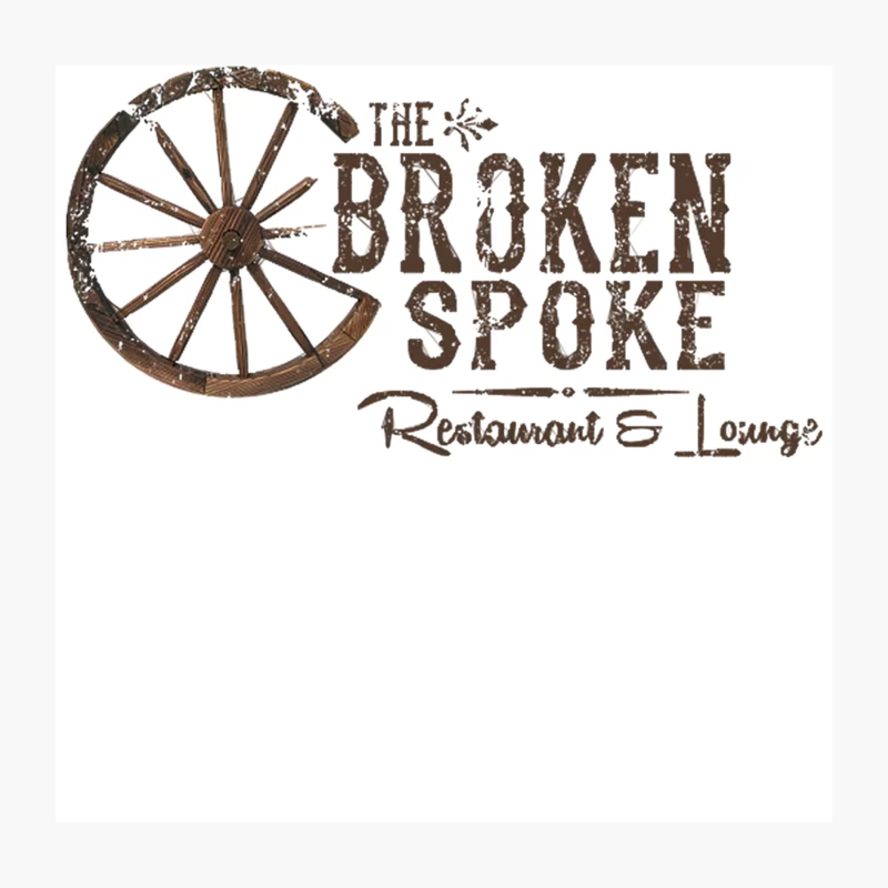 Broken Spoke Restaurant & Lounge, distressed Throw Pillow