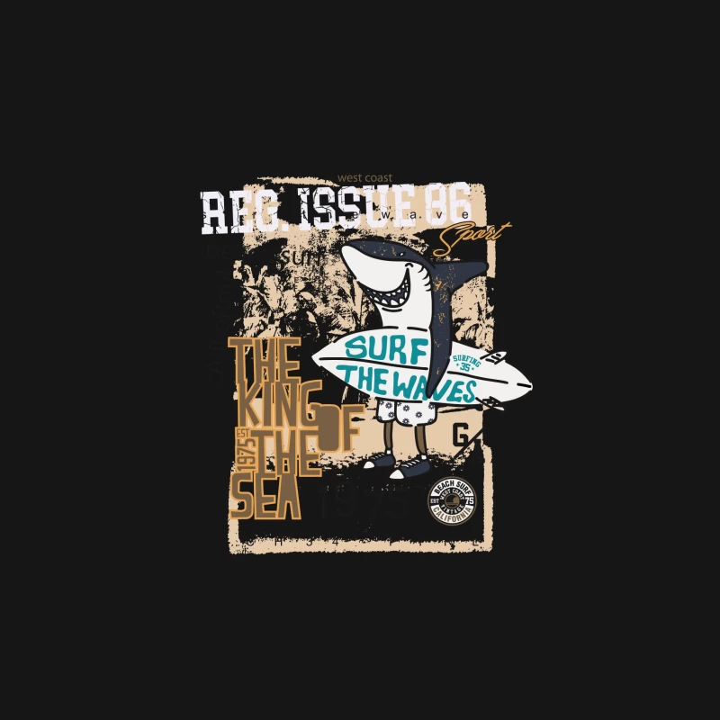 König der Wellen-Surfmode Herren Langarm T-Shirt