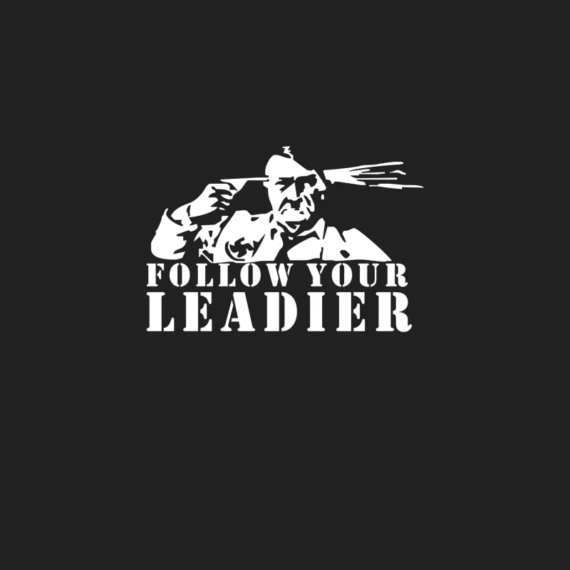 ALOLF HITLER FOLLOW YOUR LEADER anti nazi racism protest tee Bucket Hat