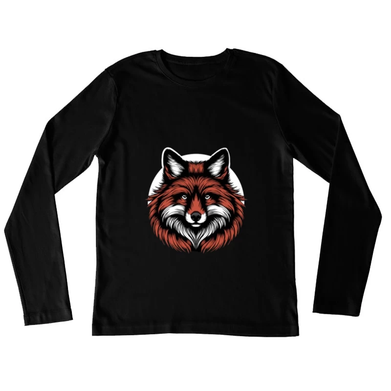 editable Dark Majestic Fox Female Long Sleeve T-Shirt