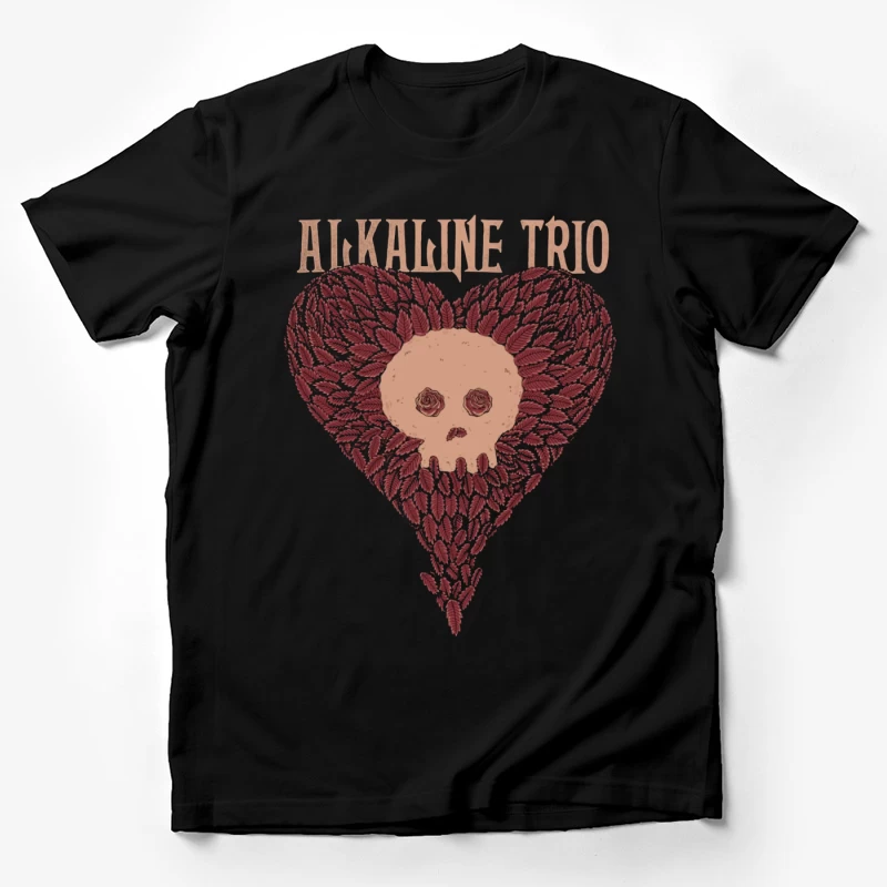 Alkaline Trio Gothic Heart Skull Logo Design Male T-Shirt