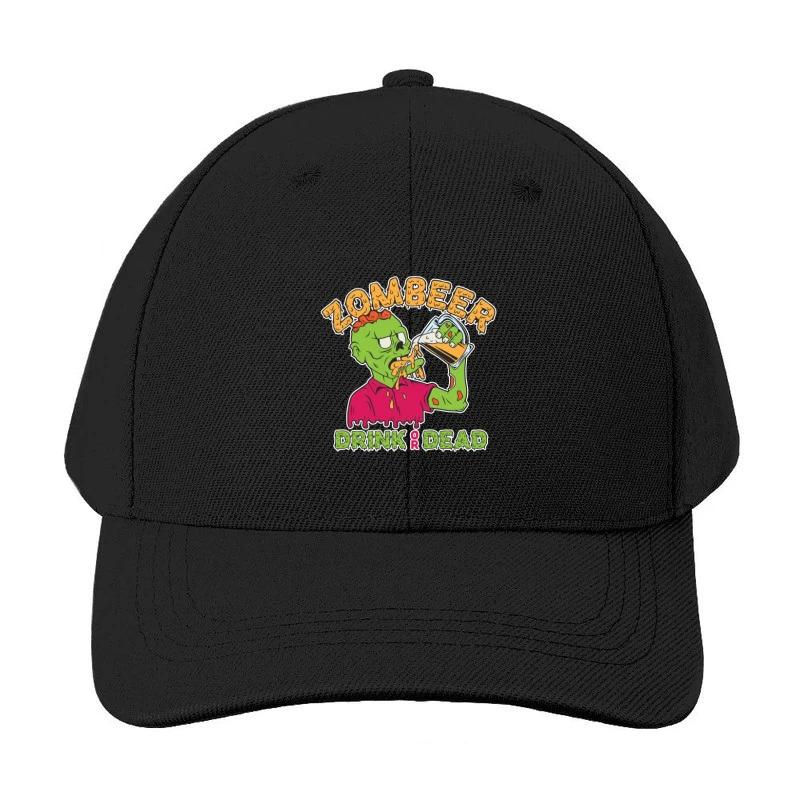 Zombie Beer Illustration Baseball Cap