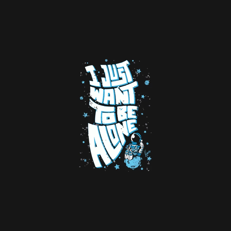Motivational Blue Graffiti Typography with Cartoon Character Desk Mat