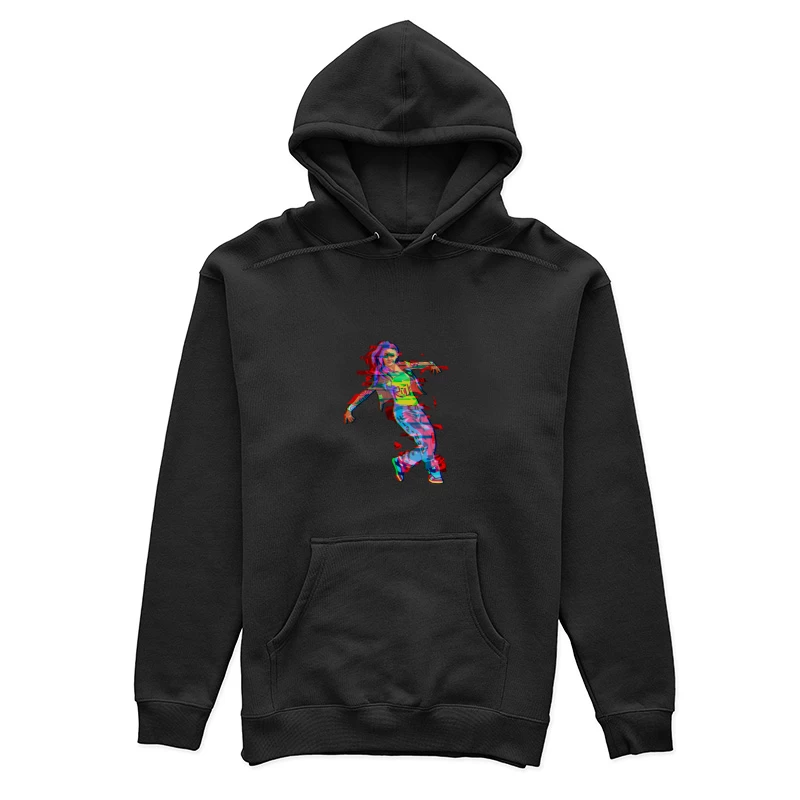Futuristischer Tänzer mit glitchiger Ästhetik Damen Pullover Hoodie