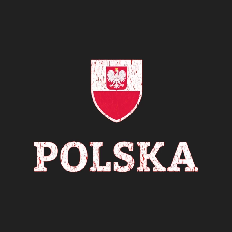 Polish National Shield with Eagle Emblem and Text Bucket Hat