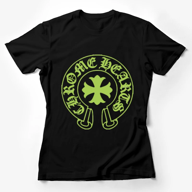 Chrome Hearts Logo in Grüneintönung Damen T-Shirt