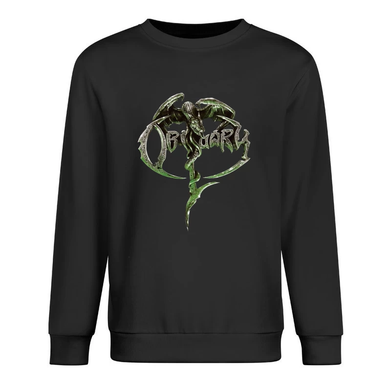 Obituary Dragon Logo Male Pullover Sweatshirt