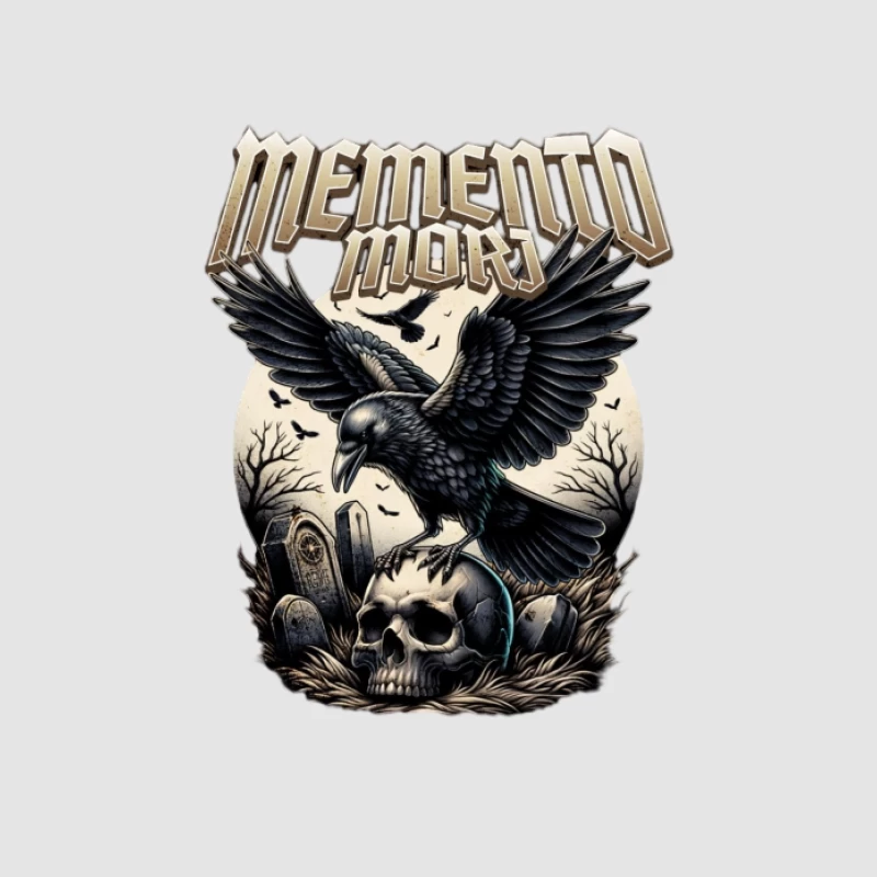Corbeau Crâne Memento Mori Homme Sweat à capuche