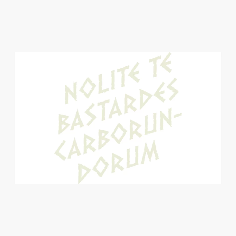 Faded Angular Typography: Latin Text in Pale Design Travel Mug