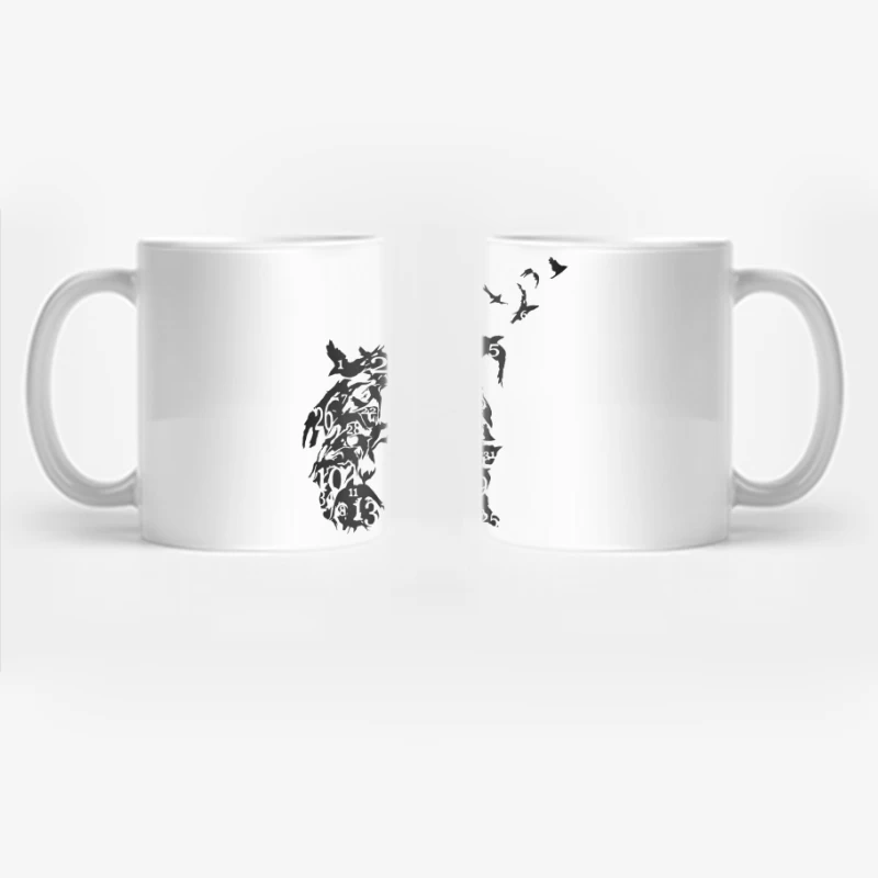 Counting Crows Black Art Coffee Mug