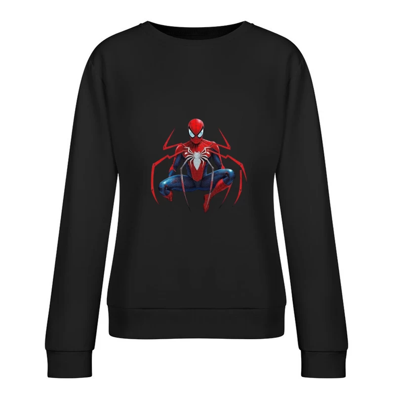 Spider-Man Advanced Suit from Marvel's Spider-Man Video Game Female Pullover Sweatshirt