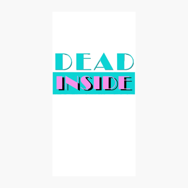 Dead Inside - Nihilist 80s Parody Logo Design iPhone Case