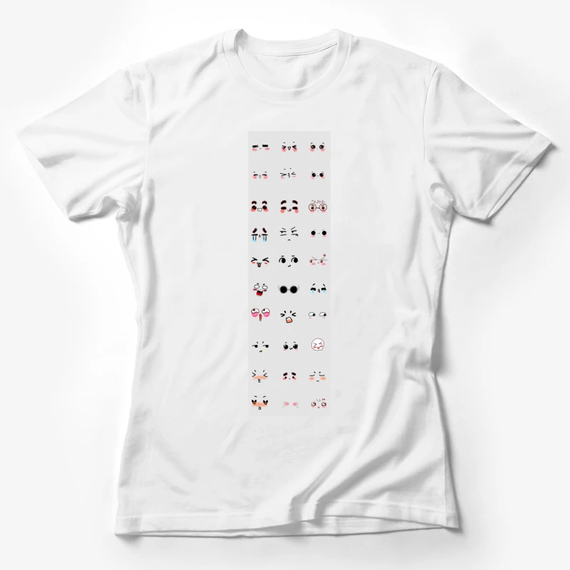 Niedliche Kawaii Gesichtsausdrücke Damen T-Shirt