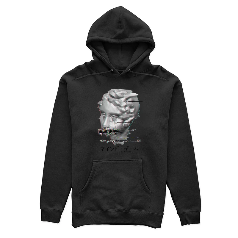 Verzerrtes Gesichtsskulpturdesign Damen Pullover Hoodie