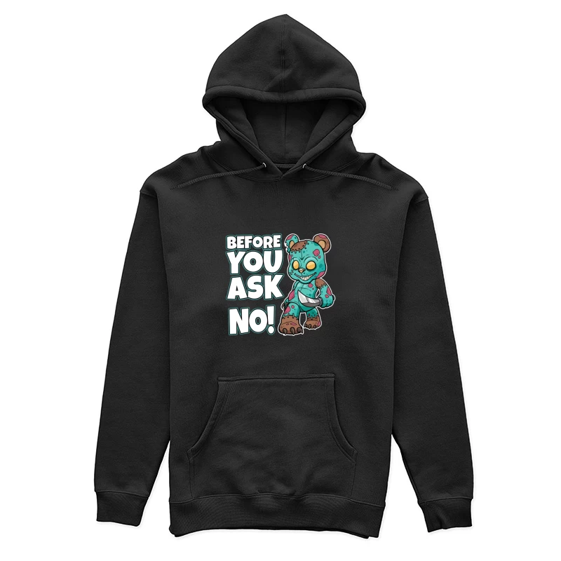 Gruseliges Bärendesign mit Messer Damen Pullover Hoodie