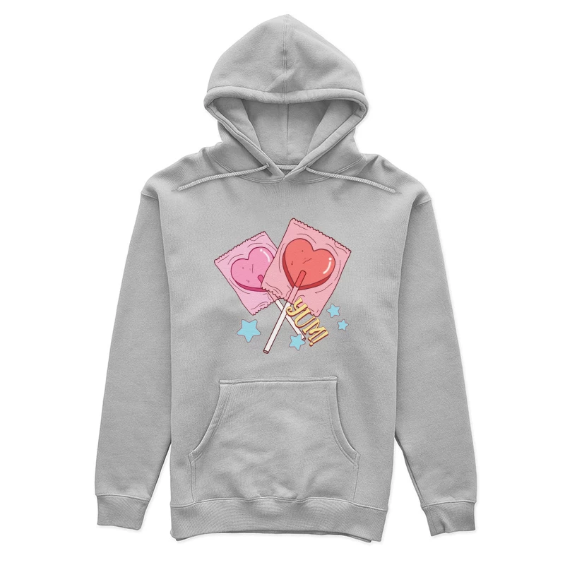 Herzförmige Lutscher Illustration Damen Pullover Hoodie