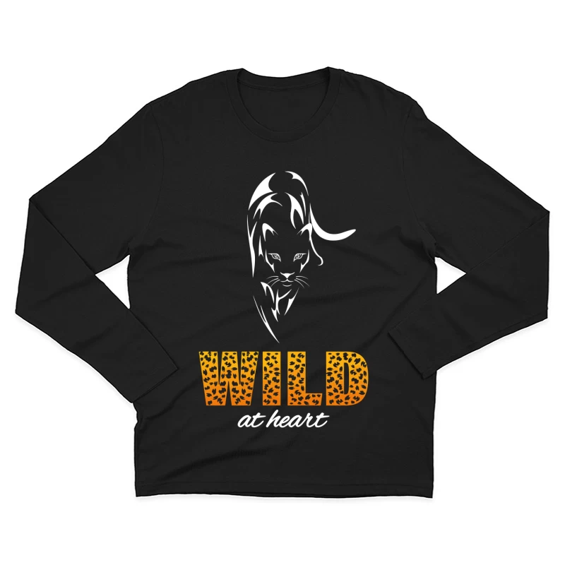 Wild at Heart – Bold Leopard Spirit Male Long Sleeve T-Shirt