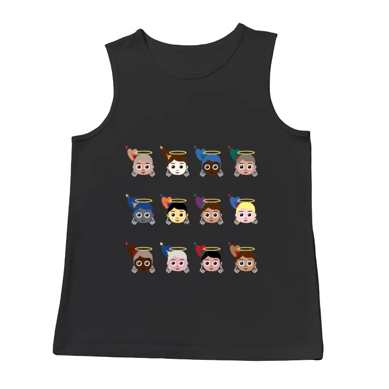 Kreative Engel-Emojis mit Heiligenschein Herren Tanktops