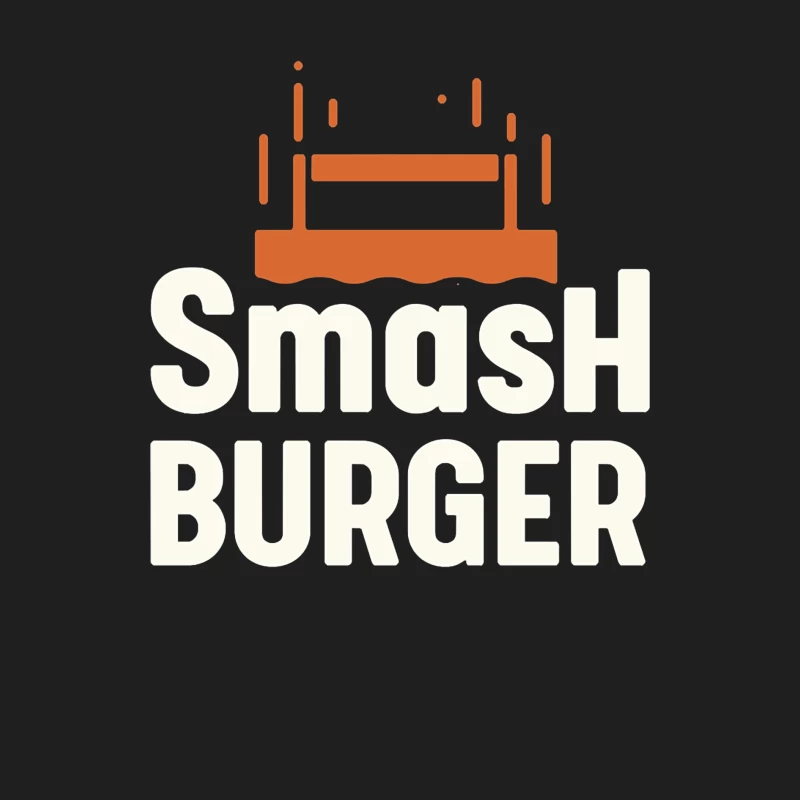 Smash Burger Minimalist Restaurant Logo Design Male Tank Top