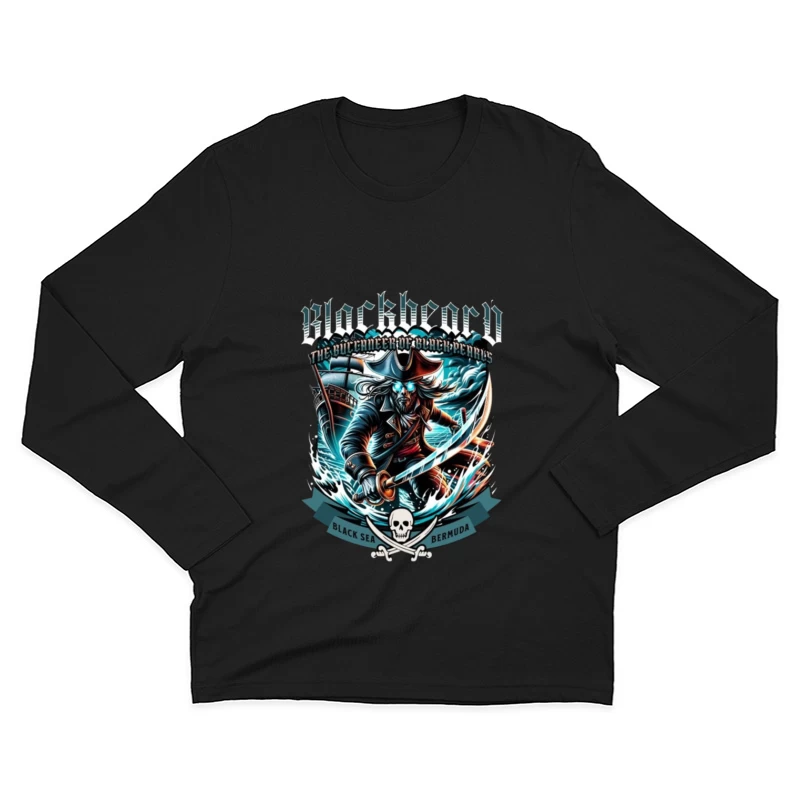 Dark Pirate Warrior of the Black Sea and Bermuda Male Long Sleeve T-Shirt