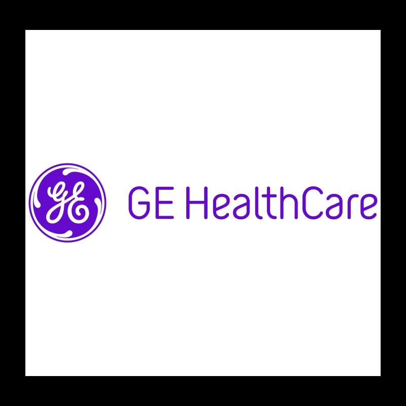 GE Healthcare Corporate Logo in Purple Throw Pillow