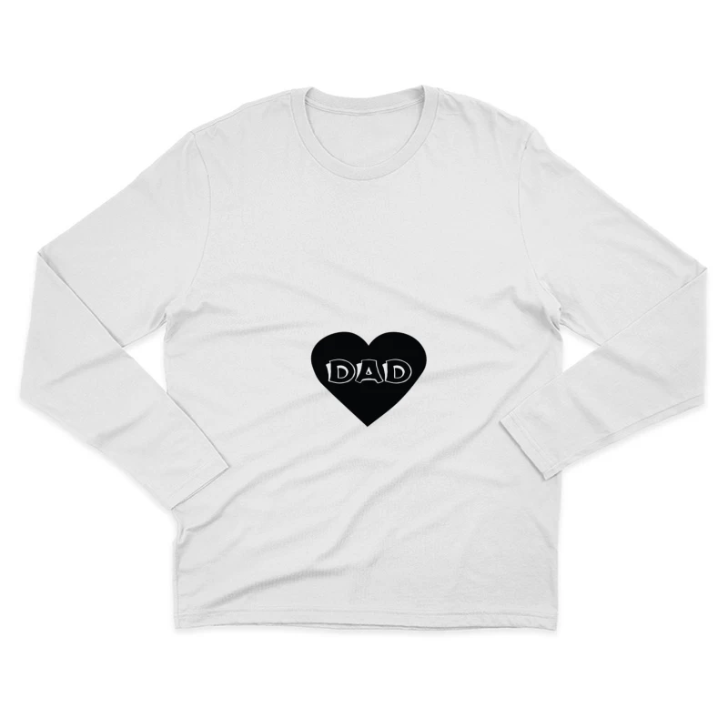 Cœur avec le mot 'PAPA' Homme Manches Longues T-Shirt