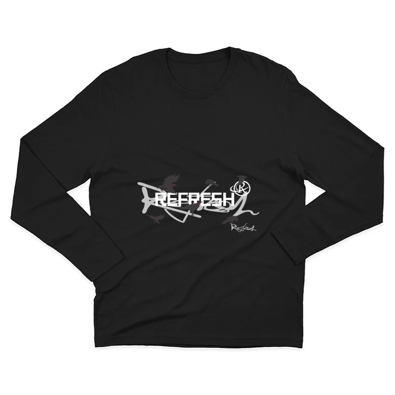 Erfrischendes Vogeldesign Herren Langarm T-Shirt